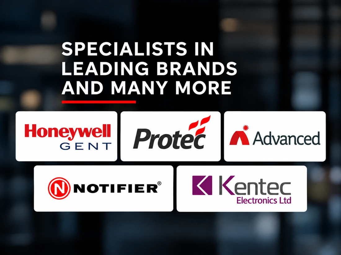 Fire alarm brands supported: Honeywell Gent, Protec, Advanced, Notifier and Kentec